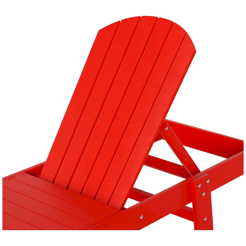 Polytrends Altura Chaise longue inclinable sans accoudoirs en polyéthylène écologique toutes saisons (Lot de 2)