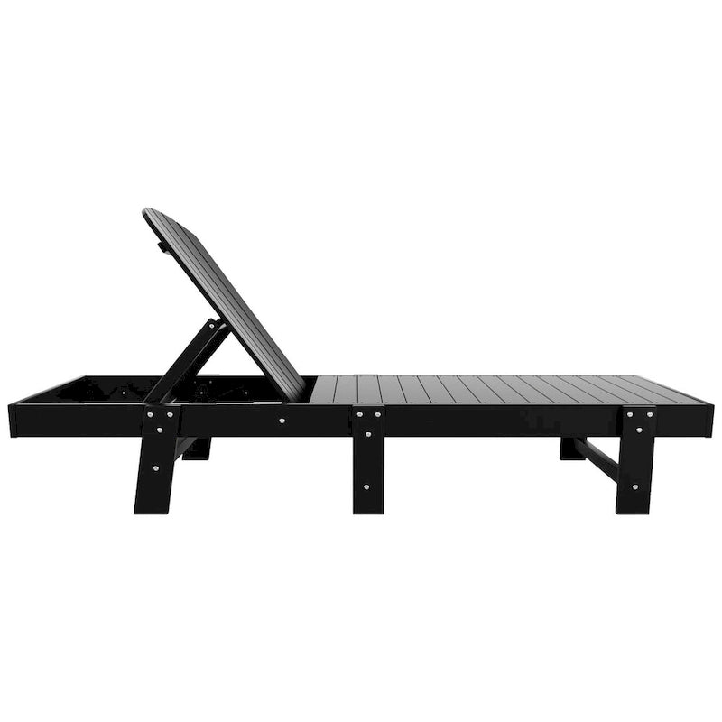 Polytrends Altura Chaise longue inclinable sans accoudoirs en polyéthylène écologique toutes saisons (Lot de 2)