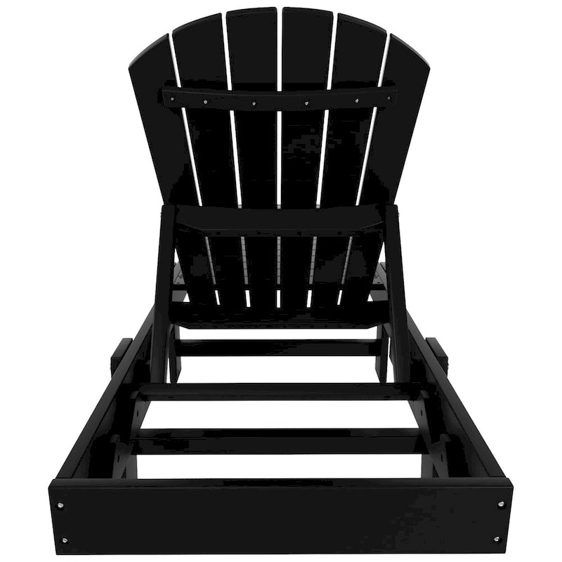 Polytrends Altura Chaise longue inclinable sans accoudoirs en polyéthylène écologique toutes saisons (Lot de 2)