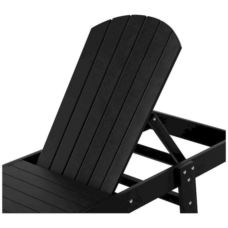 Polytrends Altura Chaise longue inclinable sans accoudoirs en polyéthylène écologique toutes saisons (Lot de 2)