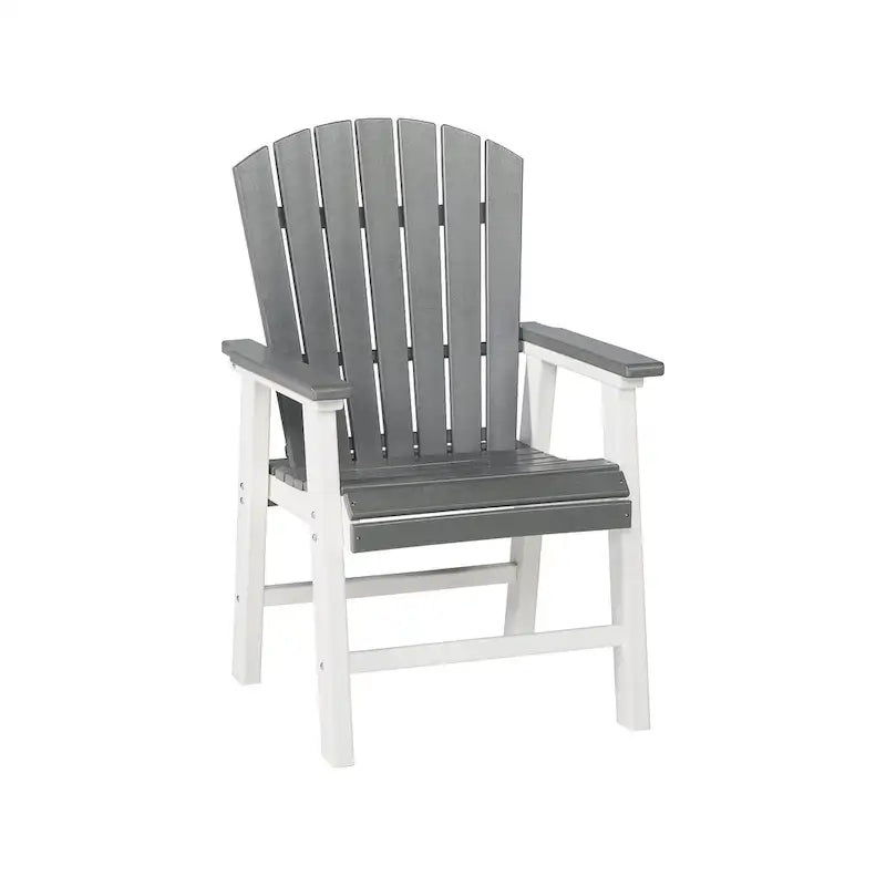 Signature Design by Ashley Transville Fauteuil de salle à manger d'extérieur en polyéthylène toutes saisons (lot de 2) – 26 larg. x 27 prof. x 41 haut.