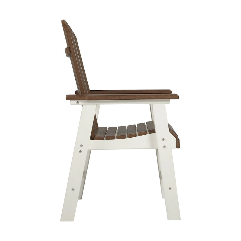 Signature Design by Ashley Transville Fauteuil de salle à manger d'extérieur en polyéthylène toutes saisons (lot de 2) – 26 larg. x 27 prof. x 41 haut.