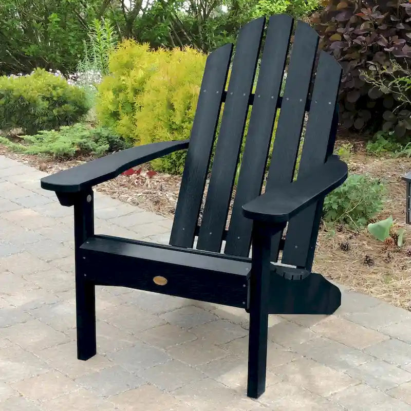 Ensemble de 3 pièces chaises Adirondack extérieures et table d'appoint pliante