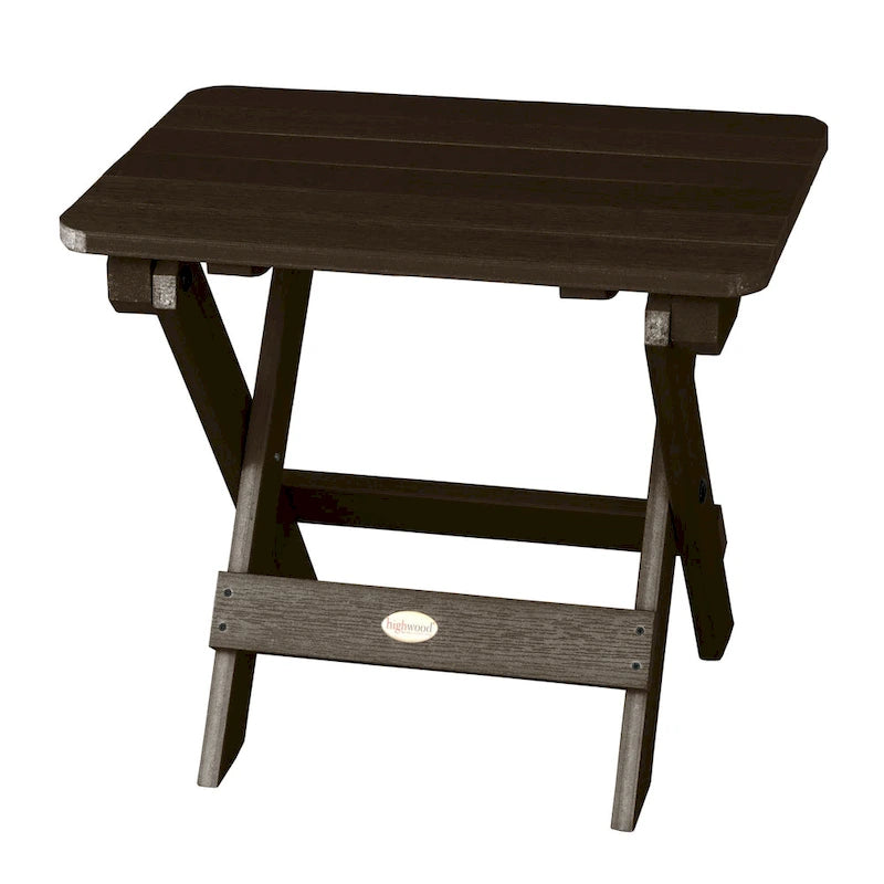 Ensemble de 3 pièces chaises Adirondack extérieures et table d'appoint pliante
