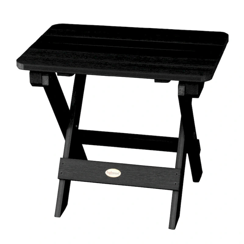 Ensemble de 3 pièces chaises Adirondack extérieures et table d'appoint pliante