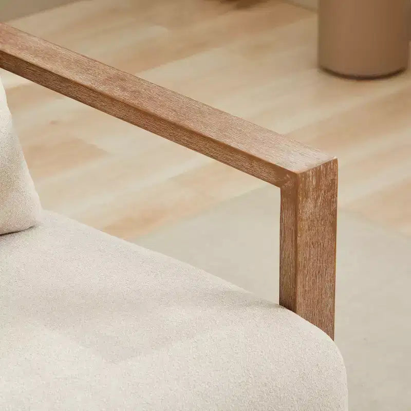 Fauteuil d'appoint rembourré pivotant moderne de 76 cm avec accoudoirs en bois massif, fauteuil de lecture pivotant à 360 degrés