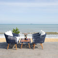 SAFAVIEH Amelie Ensemble de conversation de patio de 4 pièces pour l'extérieur - 55L x 31P x 28H