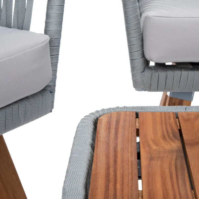 SAFAVIEH Amelie Ensemble de conversation de patio de 4 pièces pour l'extérieur - 55L x 31P x 28H