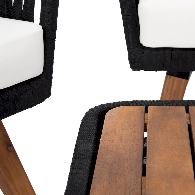 SAFAVIEH Amelie Ensemble de conversation de patio de 4 pièces pour l'extérieur - 55L x 31P x 28H