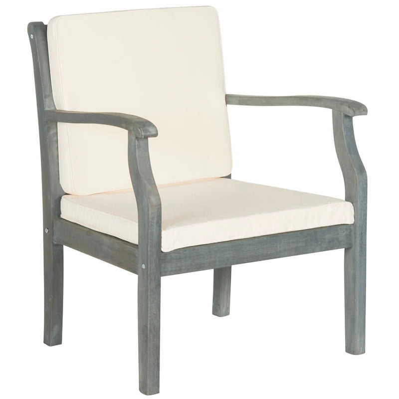 SAFAVIEH Ensemble de patio 5 pièces Hazbie en bois d'acacia d'extérieur - 26L x 32P x 25H
