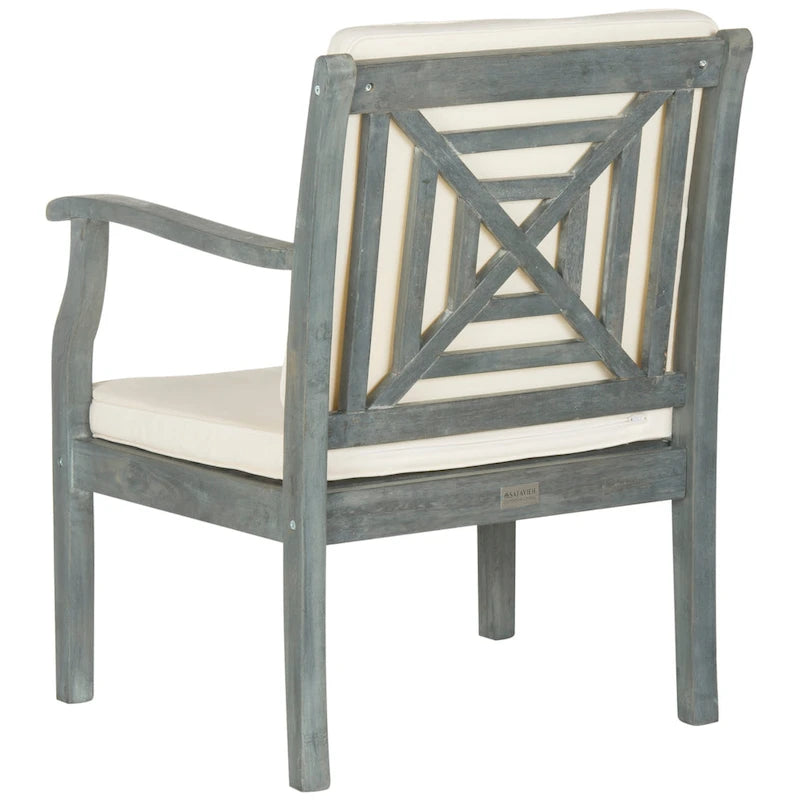 SAFAVIEH Ensemble de patio 5 pièces Hazbie en bois d'acacia d'extérieur - 26L x 32P x 25H
