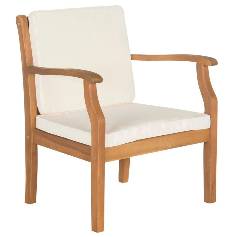 SAFAVIEH Ensemble de patio 5 pièces Hazbie en bois d'acacia d'extérieur - 26L x 32P x 25H
