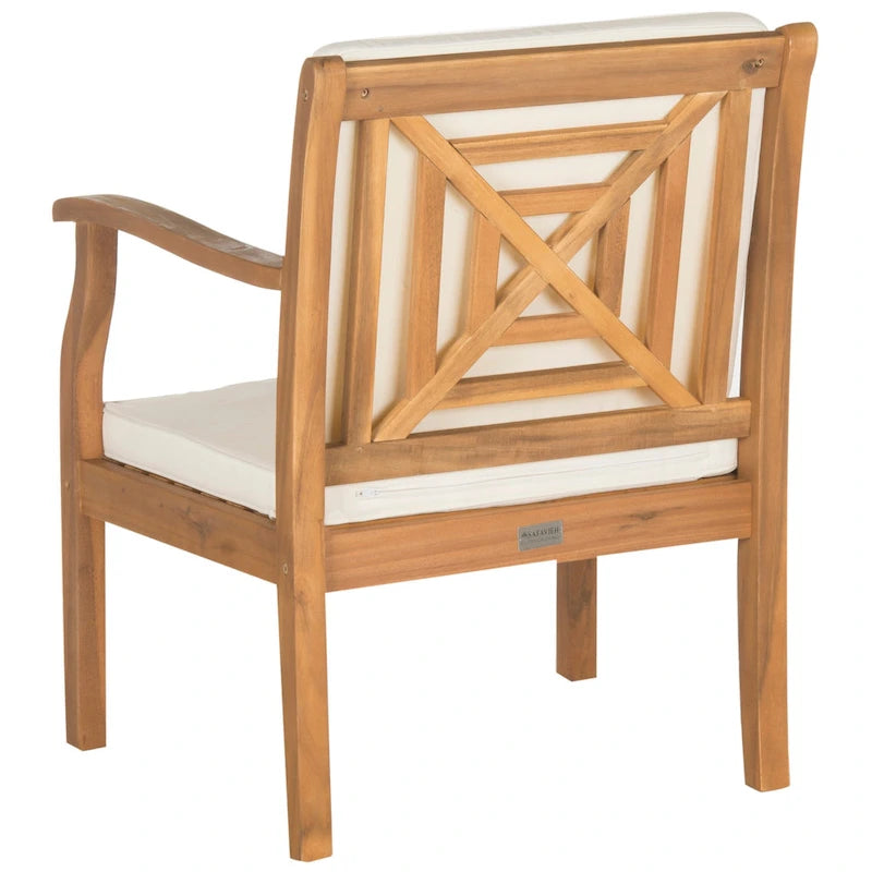 SAFAVIEH Ensemble de patio 5 pièces Hazbie en bois d'acacia d'extérieur - 26L x 32P x 25H
