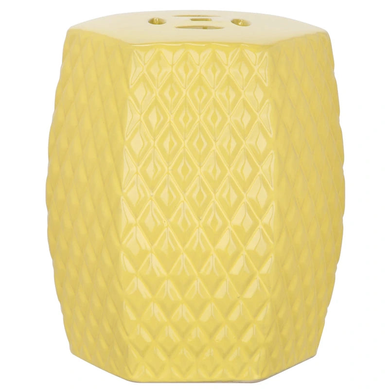 Tabouret de jardin décoratif en céramique SAFAVIEH Kids Maribel Pink Diamonds