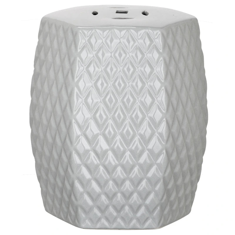 Tabouret de jardin décoratif en céramique SAFAVIEH Kids Maribel Pink Diamonds