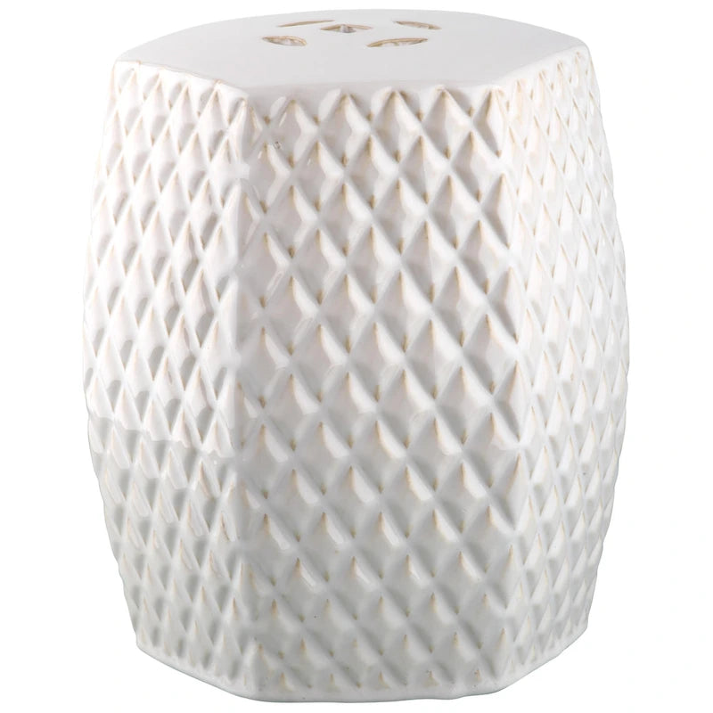 Tabouret de jardin décoratif en céramique SAFAVIEH Kids Maribel Pink Diamonds