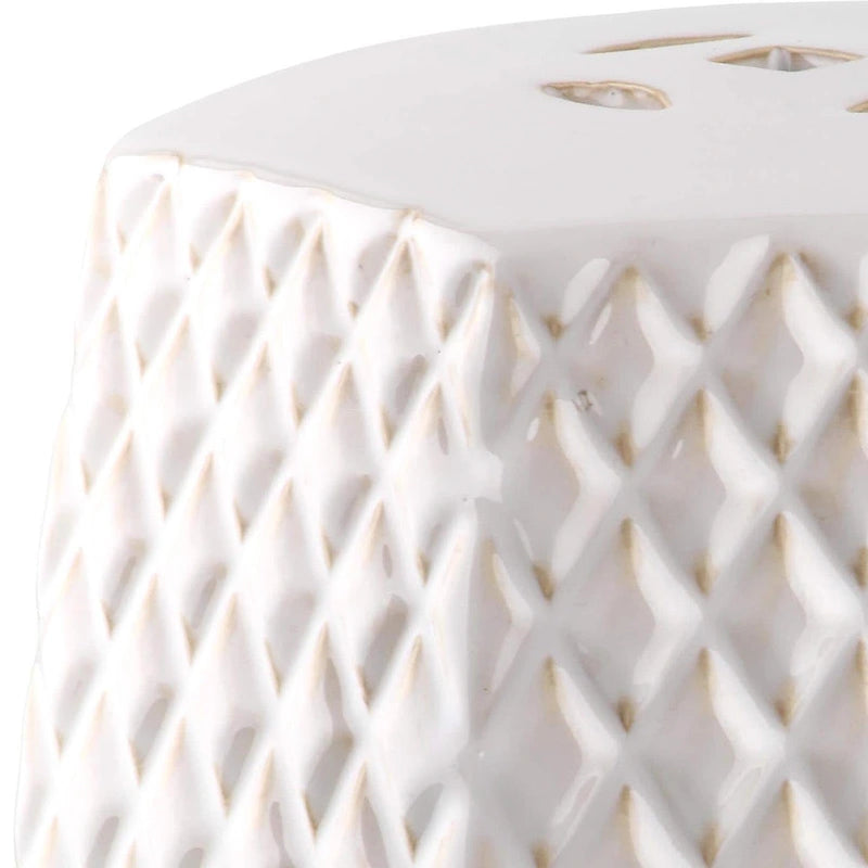 Tabouret de jardin décoratif en céramique SAFAVIEH Kids Maribel Pink Diamonds