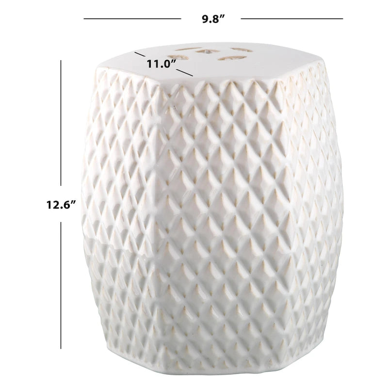 Tabouret de jardin décoratif en céramique SAFAVIEH Kids Maribel Pink Diamonds