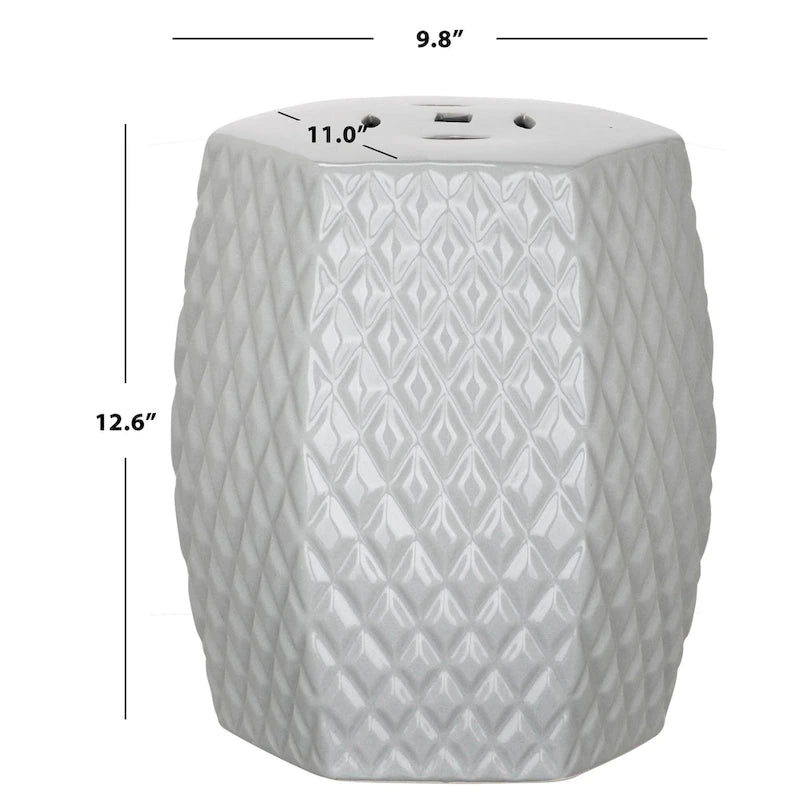 Tabouret de jardin décoratif en céramique SAFAVIEH Kids Maribel Pink Diamonds
