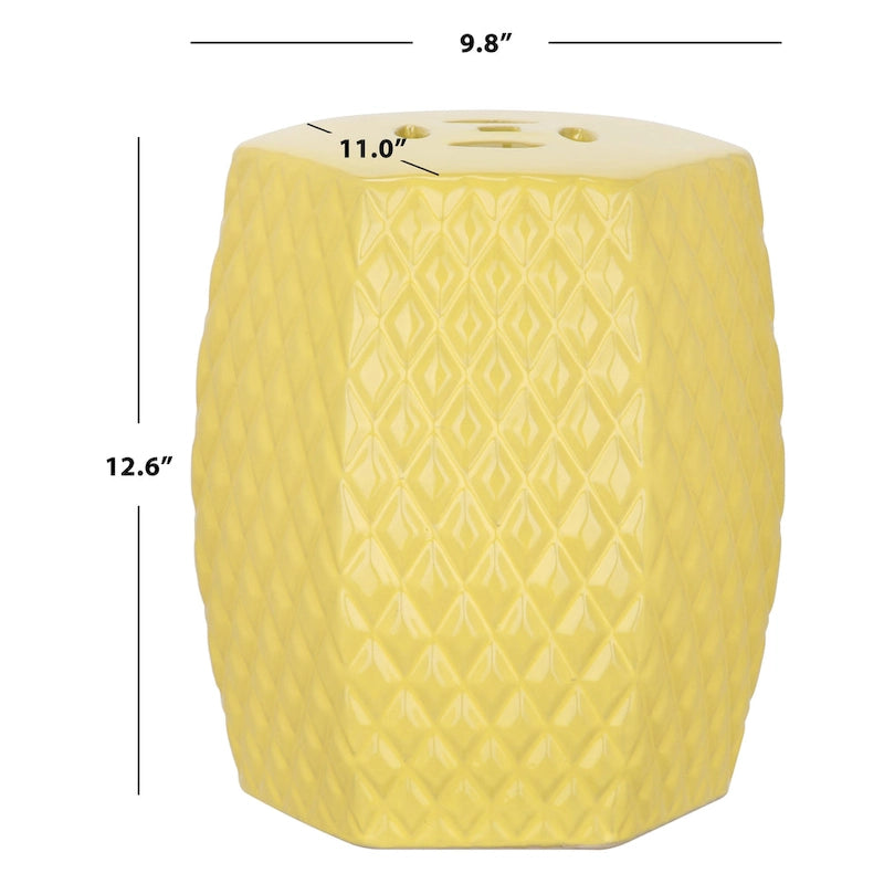 Tabouret de jardin décoratif en céramique SAFAVIEH Kids Maribel Pink Diamonds