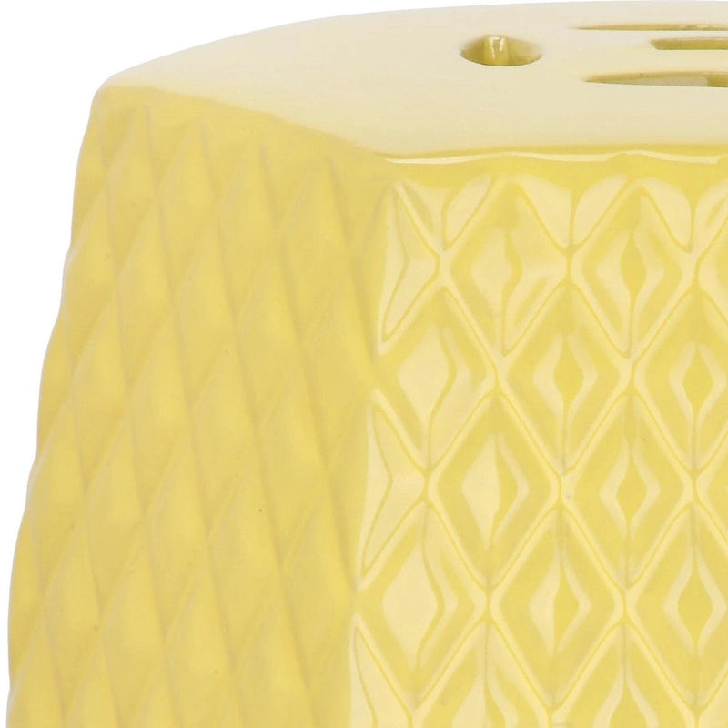 Tabouret de jardin décoratif en céramique SAFAVIEH Kids Maribel Pink Diamonds