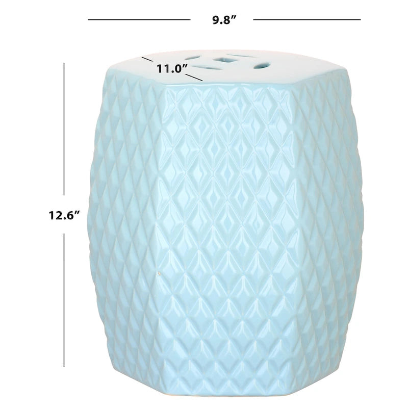 Tabouret de jardin décoratif en céramique SAFAVIEH Kids Maribel Pink Diamonds