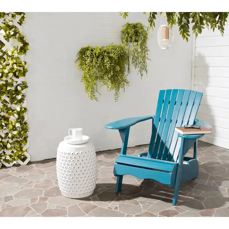 Chaise Adirondack d'extérieur SAFAVIEH en bois d'acacia – 34 larg. x 33 prof. x 37 haut.