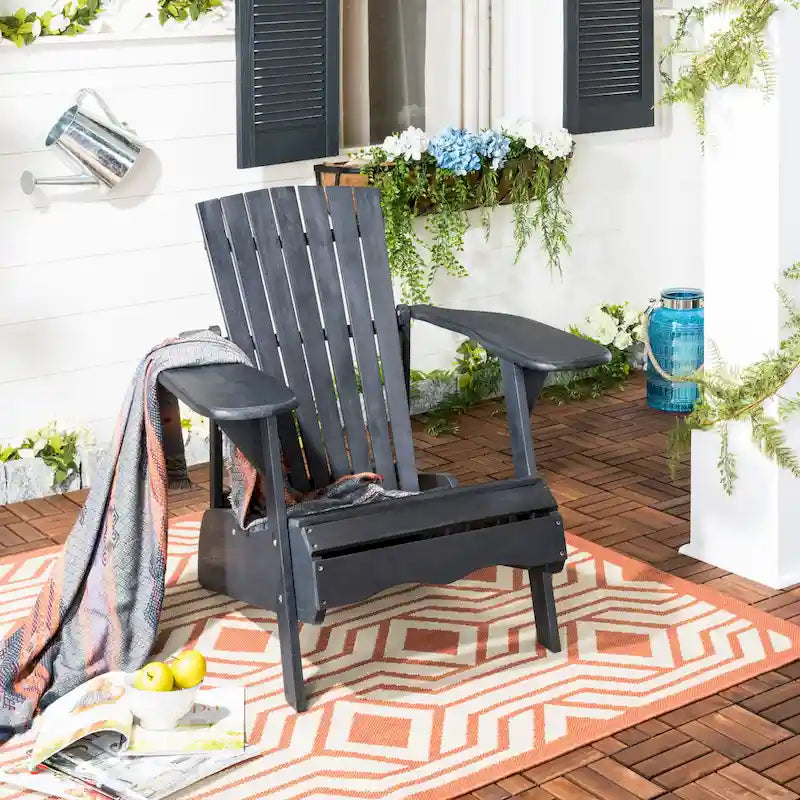 Chaise Adirondack d'extérieur SAFAVIEH en bois d'acacia – 34 larg. x 33 prof. x 37 haut.
