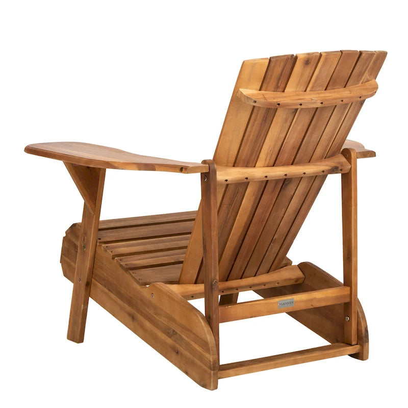 Chaise Adirondack d'extérieur SAFAVIEH en bois d'acacia – 34 larg. x 33 prof. x 37 haut.