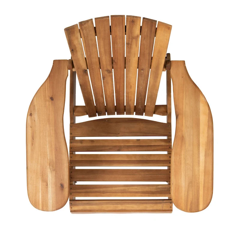 Chaise Adirondack d'extérieur SAFAVIEH en bois d'acacia – 34 larg. x 33 prof. x 37 haut.