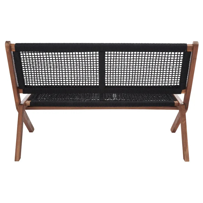 Banc pliant d'extérieur en bois massif SAFAVIEH Cimen - 45Wx30Dx30H