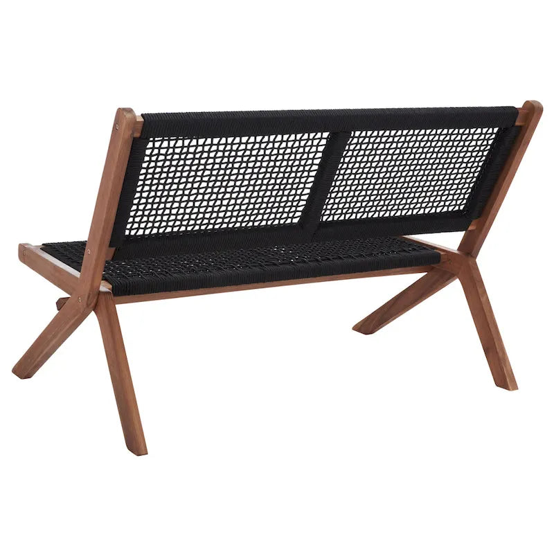 Banc pliant d'extérieur en bois massif SAFAVIEH Cimen - 45Wx30Dx30H