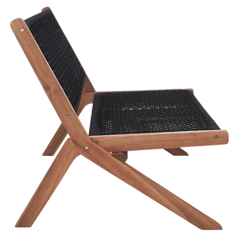 Banc pliant d'extérieur en bois massif SAFAVIEH Cimen - 45Wx30Dx30H