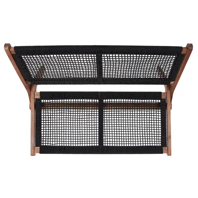 Banc pliant d'extérieur en bois massif SAFAVIEH Cimen - 45Wx30Dx30H