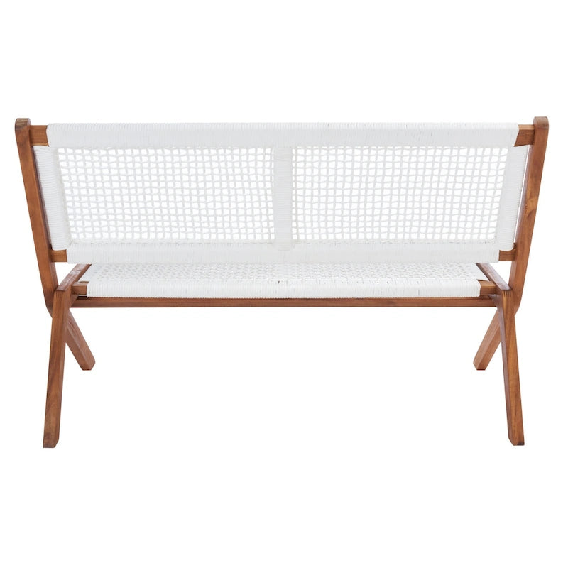 Banc pliant d'extérieur en bois massif SAFAVIEH Cimen - 45Wx30Dx30H