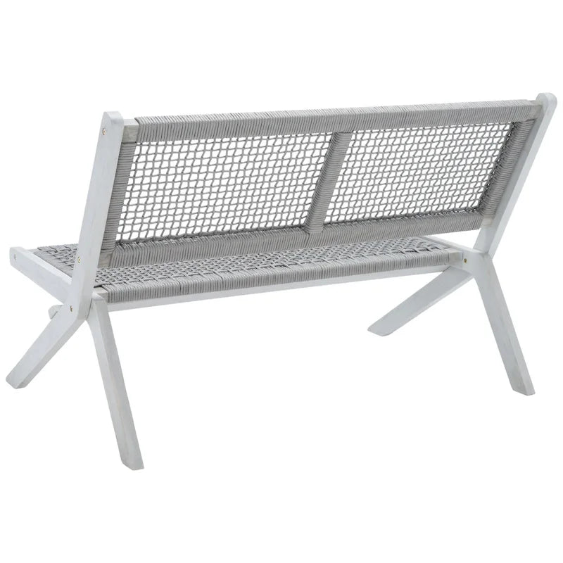 Banc pliant d'extérieur en bois massif SAFAVIEH Cimen - 45Wx30Dx30H