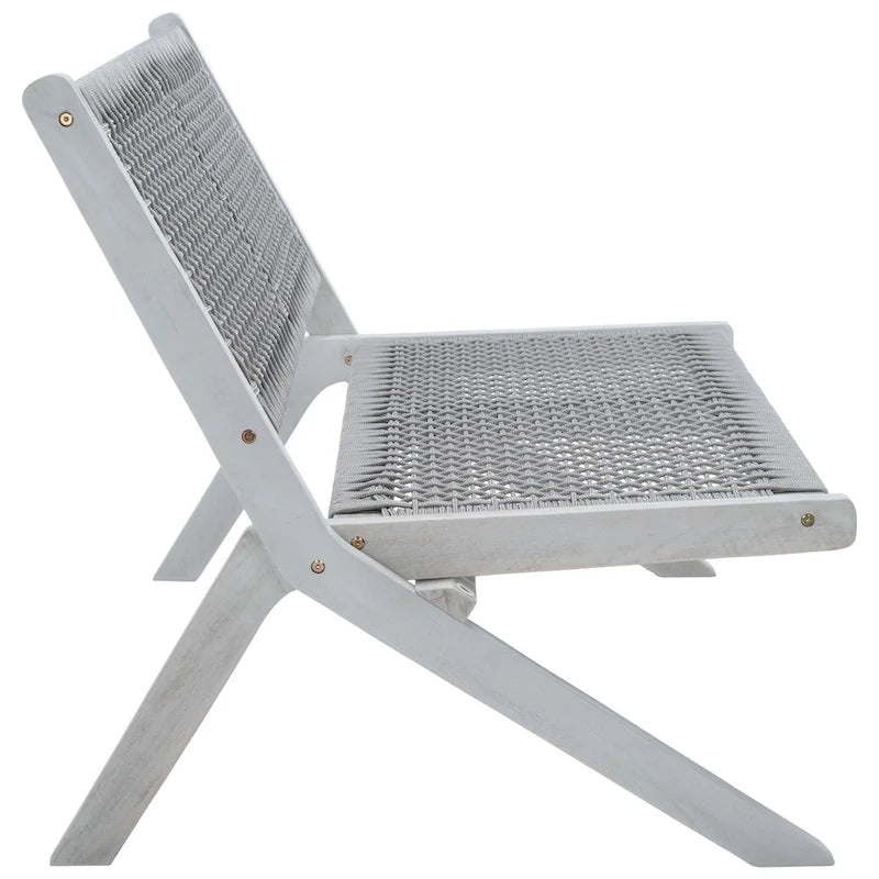 Banc pliant d'extérieur en bois massif SAFAVIEH Cimen - 45Wx30Dx30H