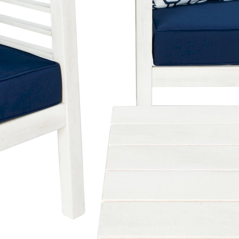 SAFAVIEH Ensemble de 4 pièces Yoselin d'extérieur avec coussin décoratif – 51 la. x 26 prof. x 26 h (po)