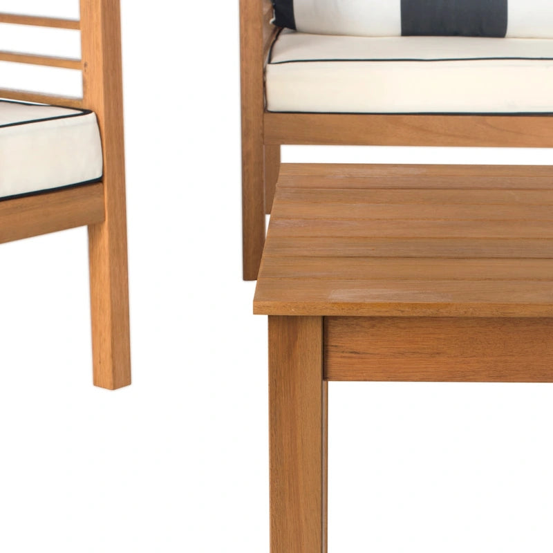 SAFAVIEH Ensemble de 4 pièces Yoselin d'extérieur avec coussin décoratif – 51 la. x 26 prof. x 26 h (po)