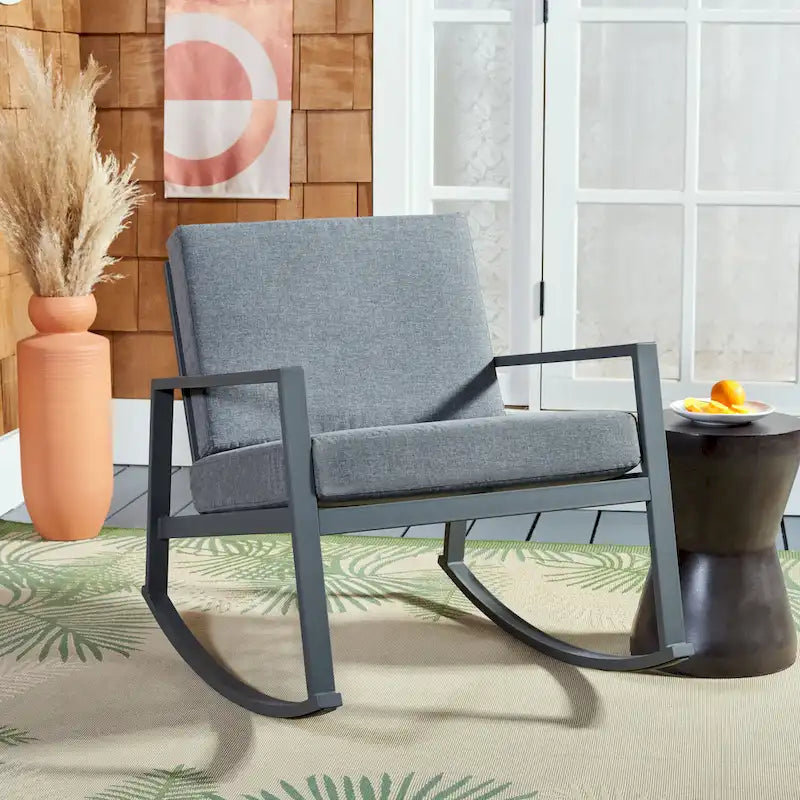 SAFAVIEH Outdoor Janetta Rocking Chair - 37W x 29D x 26H