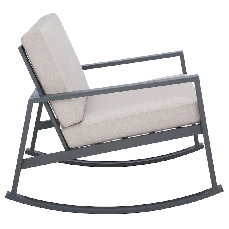 SAFAVIEH Rocking Chair d'extérieur Janetta - 37L x 29P x 26H