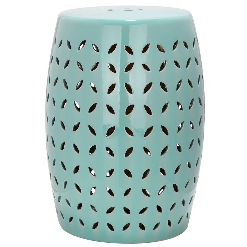 Tabouret de jardin décoratif SAFAVIEH Paradise Oihane Zen en céramique blanche