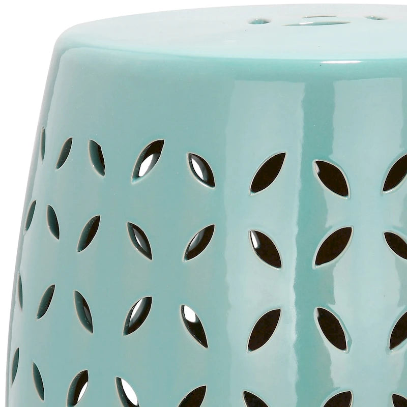 Tabouret de jardin décoratif SAFAVIEH Paradise Oihane Zen en céramique blanche