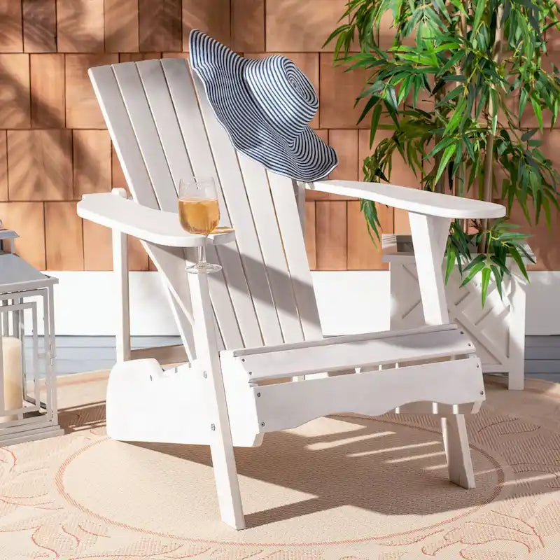 Chaise Adirondack Filipina en bois d'acacia SAFAVIEH Outdoor - 30W x 32D x 37H