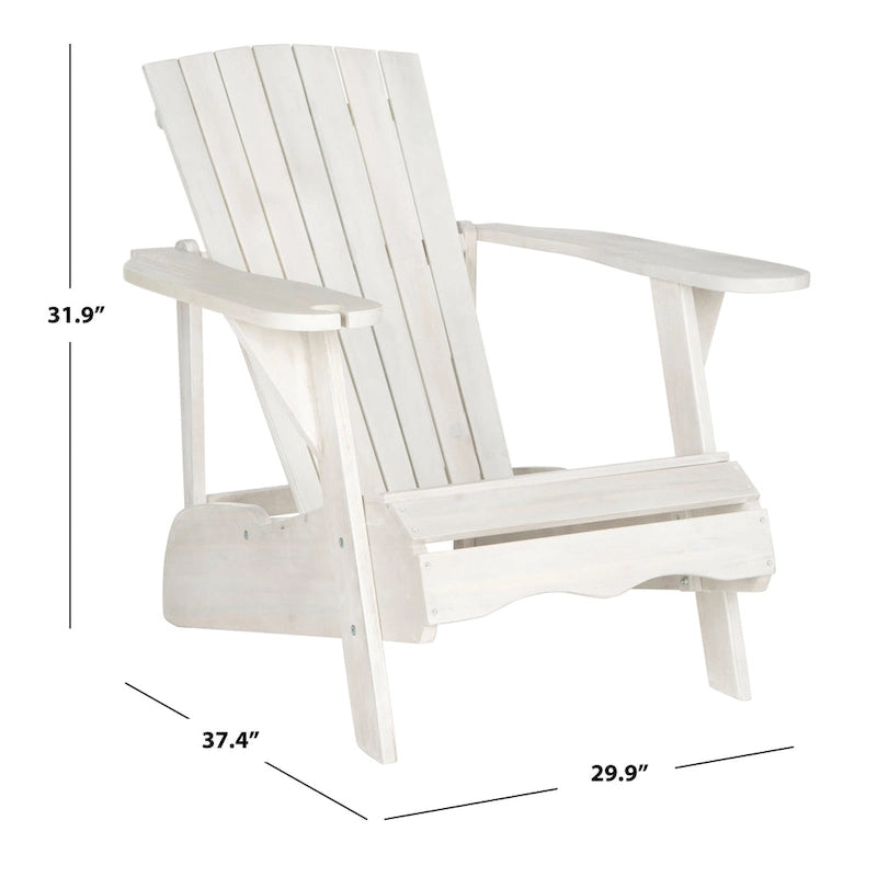 Chaise Adirondack Filipina en bois d'acacia SAFAVIEH Outdoor - 30W x 32D x 37H