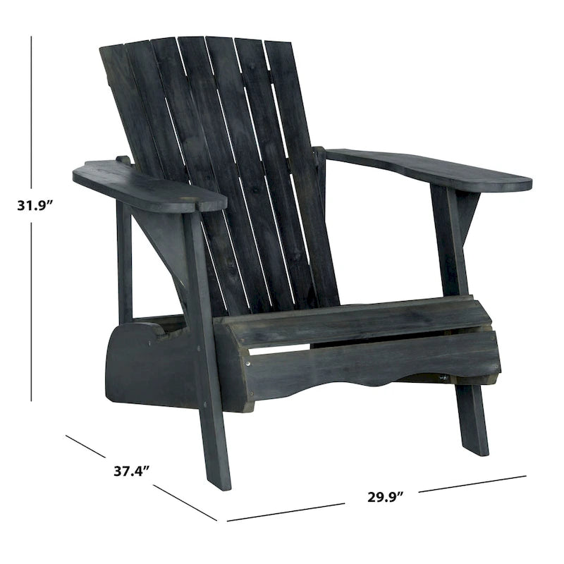 Chaise Adirondack Filipina en bois d'acacia SAFAVIEH Outdoor - 30W x 32D x 37H