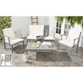 SAFAVIEH Arely Ensemble de patio 4 pièces en bois d'acacia - 48 L x 32 P x 25 H