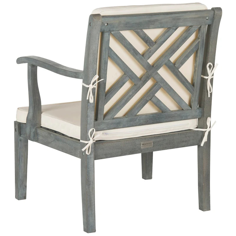 SAFAVIEH Arely Ensemble de patio 4 pièces en bois d'acacia - 48 L x 32 P x 25 H