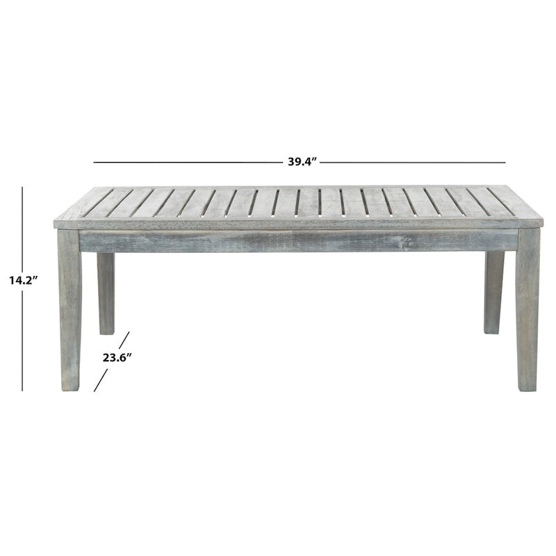 SAFAVIEH Arely Ensemble de patio 4 pièces en bois d'acacia - 48 L x 32 P x 25 H