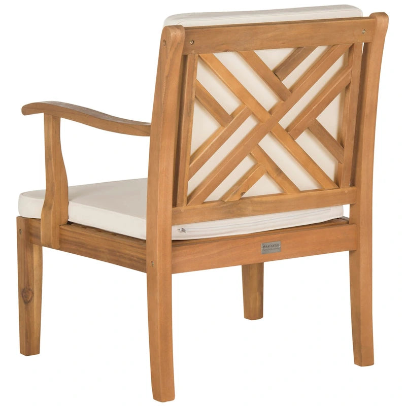 SAFAVIEH Arely Ensemble de patio 4 pièces en bois d'acacia - 48 L x 32 P x 25 H
